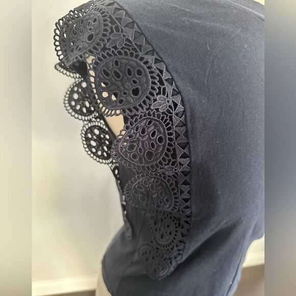 The Kooples Sleeveless Navy Blue Cotton Women's T-Shirt Size 1 - Picture 6 of 8